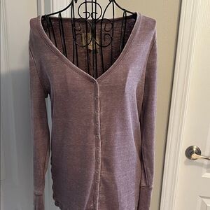 Chaser Purple Button-Up Top